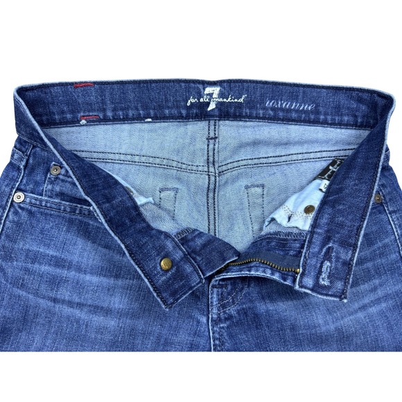7 For All Mankind Roxanne Ankle Jeans Womens Size 25 Medium Wash Denim - Picture 5 of 13